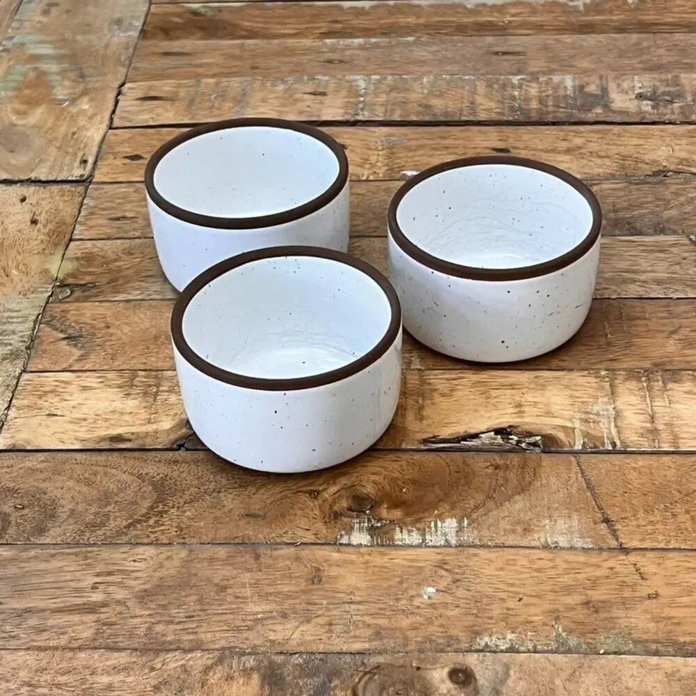 Mora Ceramic Ramekin Small Oven Safe Baking Dishes Cups 4oz Set of 3